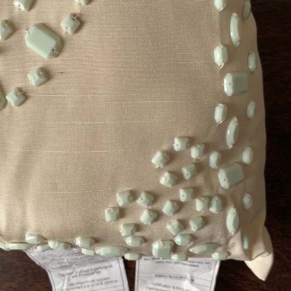 NWT Decorative Beaded Accent Pillow - Picture 5 of 11